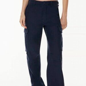 TNA Cargo Aritzia Black Pants Women's size 8 Baggy Loose Relaxed Fit Jeans